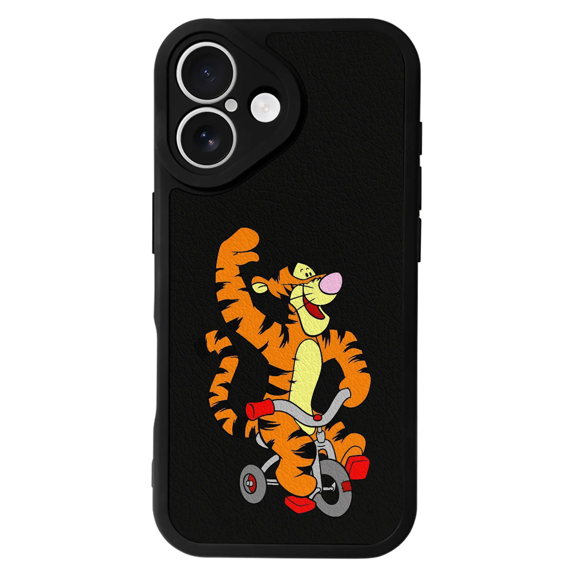 プーさん グッズ ティガー - IPhone 16シリーズ対応 ・ シリコンスマホケース ・ レザー調 ・ 高精度フィット ・ 耐衝撃 ・ ワイヤレス充電対応 ・ 精密カット